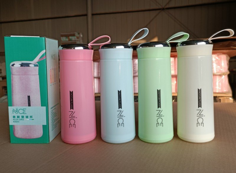 Nice Glass Water Bottle (1 piece,500 ML) - Multicolor