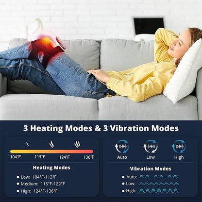 Massagers for Arthritis Knees - Cordless Knee Massager, Infrared Heat and Vibration Knee Pain Relief