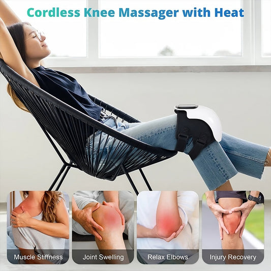 Massagers for Arthritis Knees - Cordless Knee Massager, Infrared Heat and Vibration Knee Pain Relief