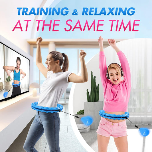 Smart Weighted Hula Hoop - Fun Fitness Core Training | 1 Year Warranty