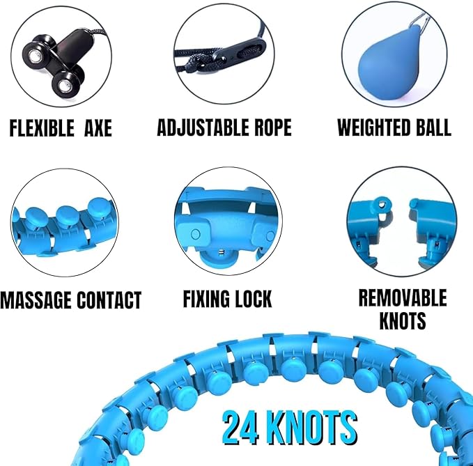 Smart Weighted Hula Hoop - Fun Fitness Core Training | 1 Year Warranty