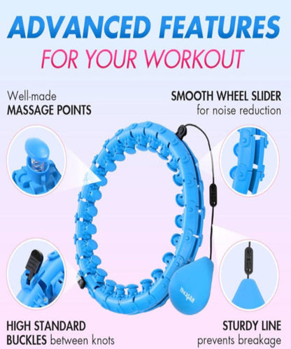 Smart Weighted Hula Hoop - Fun Fitness Core Training | 1 Year Warranty