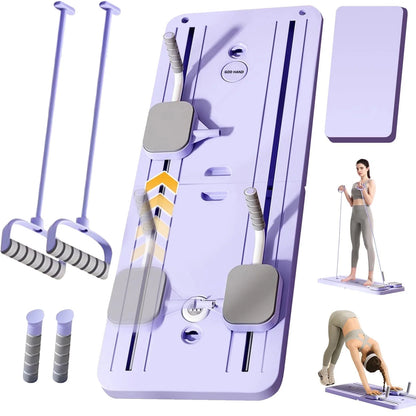 5 in 1 Pilates Board Multi-Purpose Foldable Pilates Reformer Set Durable Automatic Rebound Abdominal Board