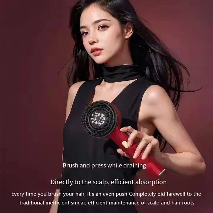 2-in-1 Scalp Massager with Oil Applicator,Electric Hair Brushes with Hair Oil Dispenser