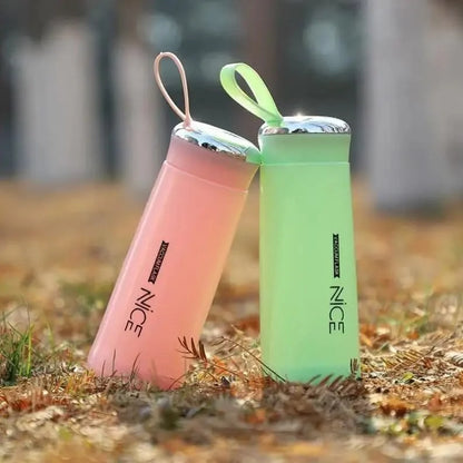 Nice Glass Water Bottle (1 piece,500 ML) - Multicolor