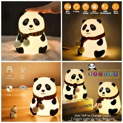 Panda 7-Color LED Silicone Touch Lamp (1 Pc)